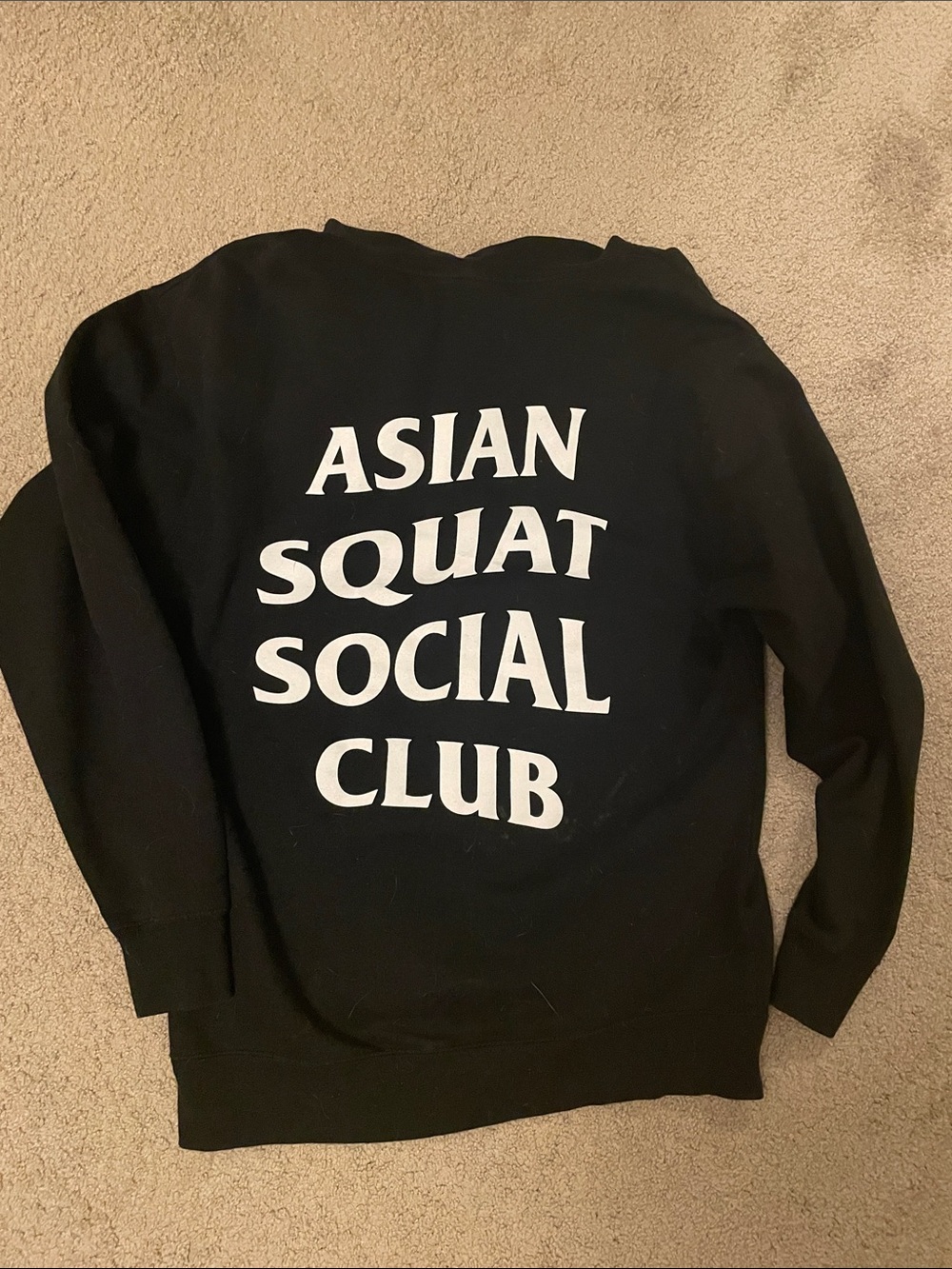 Asian Squat Social Club Men's Black Graphic hoodie